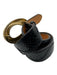No Brand Black Snakeskin Solid Men's Belt Black