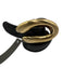 No Brand Black Snakeskin Solid Men's Belt Black