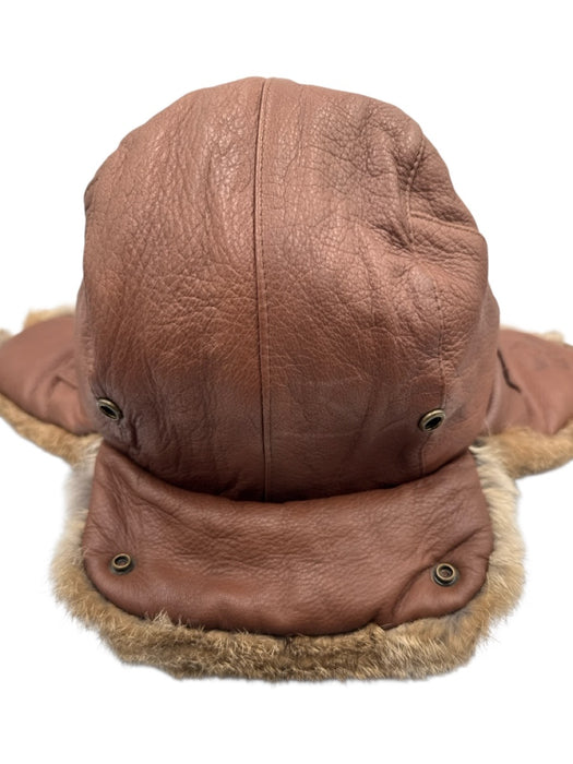 Mad Bomber Brown Leather Solid Lined Men's Hat Brown