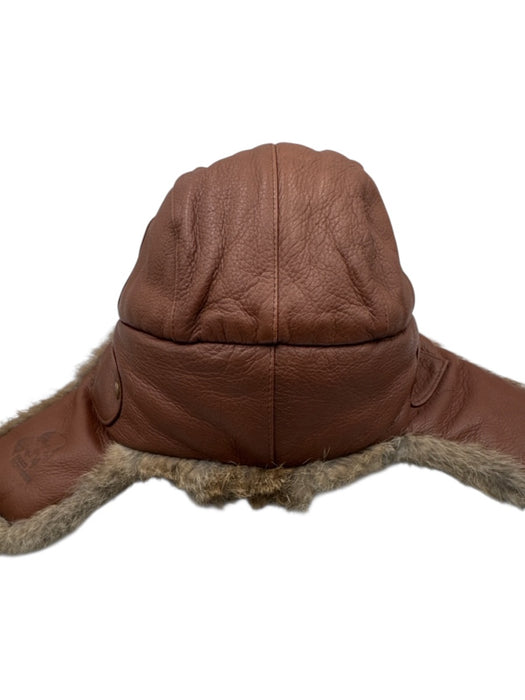 Mad Bomber Brown Leather Solid Lined Men's Hat Brown