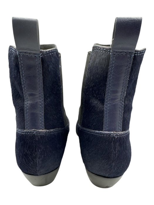 Marc By Marc Jacobs Shoe Size 39 Navy Blue Leather Ponyhair Pointed Toe Booties Navy Blue / 39