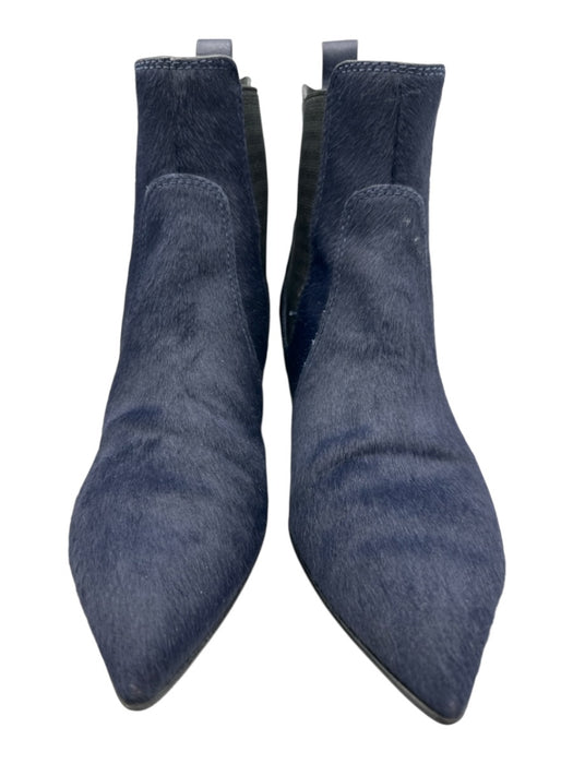 Marc By Marc Jacobs Shoe Size 39 Navy Blue Leather Ponyhair Pointed Toe Booties Navy Blue / 39