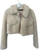 Zara Size XS Cream Faux Shearling Long Sleeve Snap buttons Cropped Jacket Cream / XS