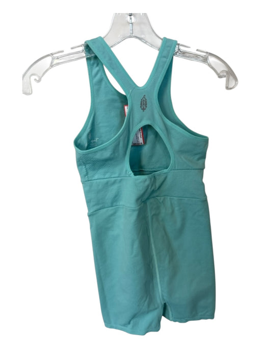 FP Movement Size XS/S Sea Green Nylon Blend Racerback Built in Bra Romper Sea Green / XS/S