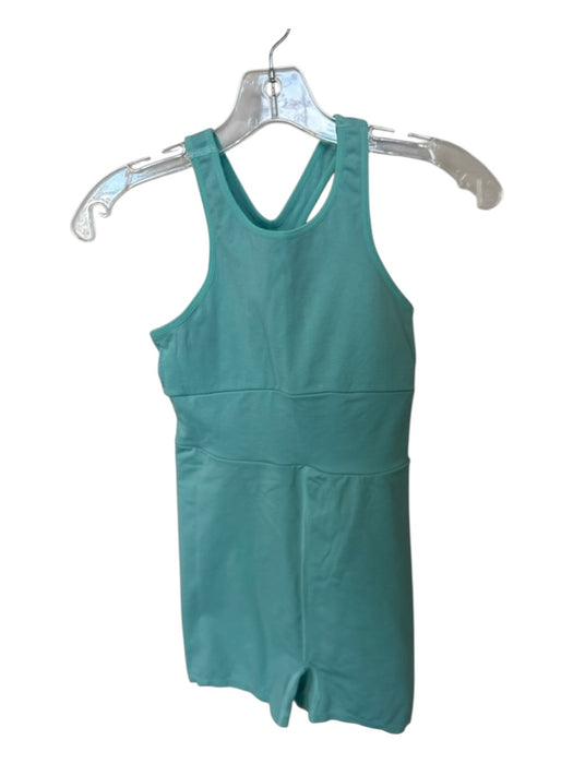 FP Movement Size XS/S Sea Green Nylon Blend Racerback Built in Bra Romper Sea Green / XS/S