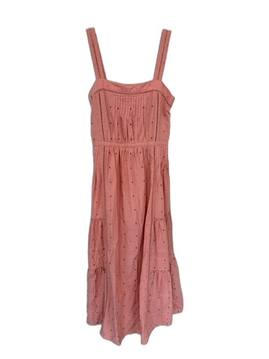 Roller Rabbit Size XS Peach & Pink Cotton Sleeveless Swiss Dot Maxi Dress Peach & Pink / XS