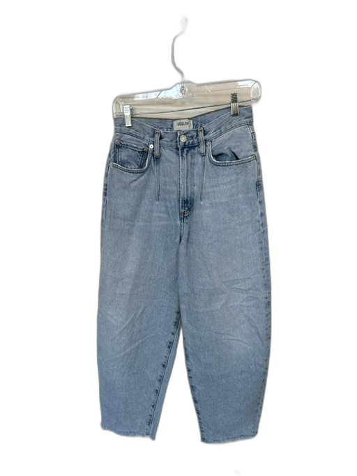 Agolde Size 26 Light Wash Cotton High Waist Barrell Leg Jeans Light Wash / 26
