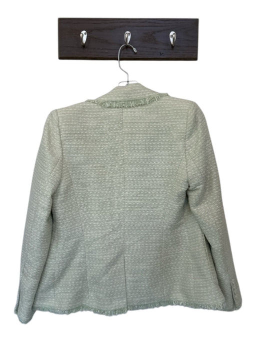 House of Harlow Size S PIstachio Cotton Blend Tweed Metallic Blazer PIstachio / S