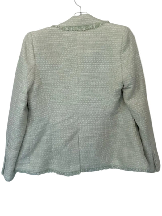 House of Harlow Size S PIstachio Cotton Blend Tweed Metallic Blazer PIstachio / S