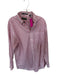 Dick Ferguson's Size M White & Red Cotton Grid Button Down Men's Shirt White & Red / M