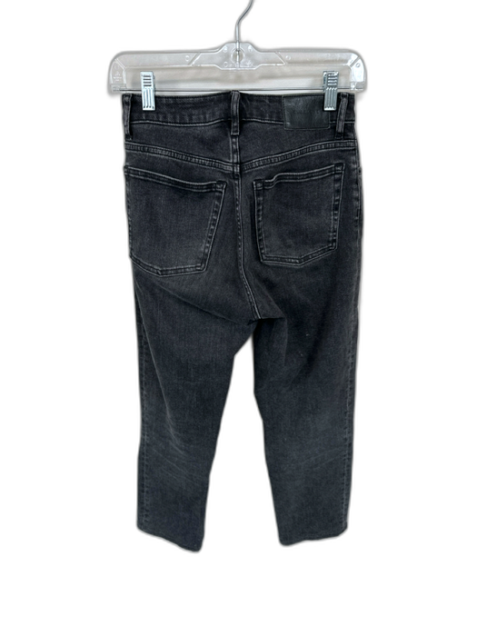 Everlane Size 25 Black Cotton Blend Mid Rise Straight Leg Jeans Black / 25