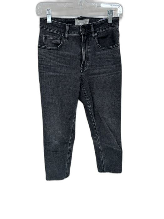 Everlane Size 25 Black Cotton Blend Mid Rise Straight Leg Jeans Black / 25
