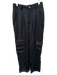 Esqualo Size Est XS Black Viscose High Rise Cargo Pockets Pants Black / Est XS