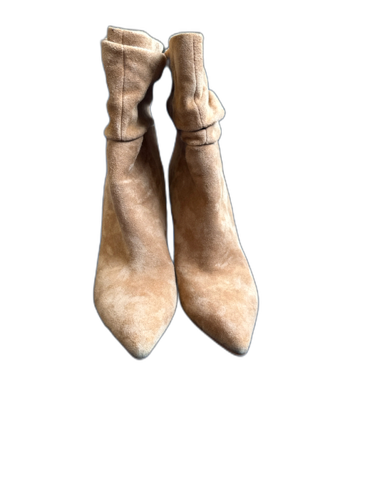Marc Fisher Shoe Size 6M Tan Suede Stiletto Scrunch Pointed Toe Booties Tan / 6M