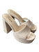 Larroude Shoe Size 6.5 Cream Raffia Platform Block Heel Mules Cream / 6.5