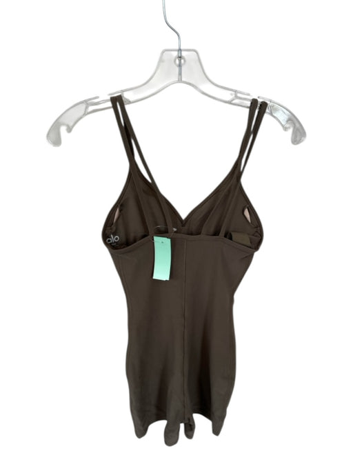 Alo Size XXS Olive Green Spaghetti Strap Athletic Romper Olive Green / XXS