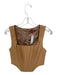 Staud Size 4 Tan Vegan Leather Corset Back Zip Top Tan / 4