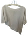 Zara Size S Tan Cotton Blend Short Sleeve Knit Asymetrical Cropped Sweater Tan / S