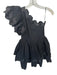 Celia B Size XS Black Cotton Blend One Shoulder Scallop Detail Side Zip Dress Black / XS