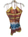Alexis Size Est XS Orange & Blue Halter Neck Tie Dye Back Zip Dress Orange & Blue / Est XS