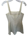 Alexis Size XS Cream Polyester Blend Sleeveless Back Zip Romper Cream / XS