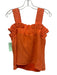 Crosby Size S Orange Polyester Sleeveless Paperbag Shimmer Top Orange / S