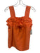 Crosby Size S Orange Polyester Sleeveless Paperbag Shimmer Top Orange / S