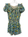 Love Shack Fancy Size S Turquoise, Yellow & Multi Cotton Ruffle Cap Sleeve Dress Turquoise, Yellow & Multi / S