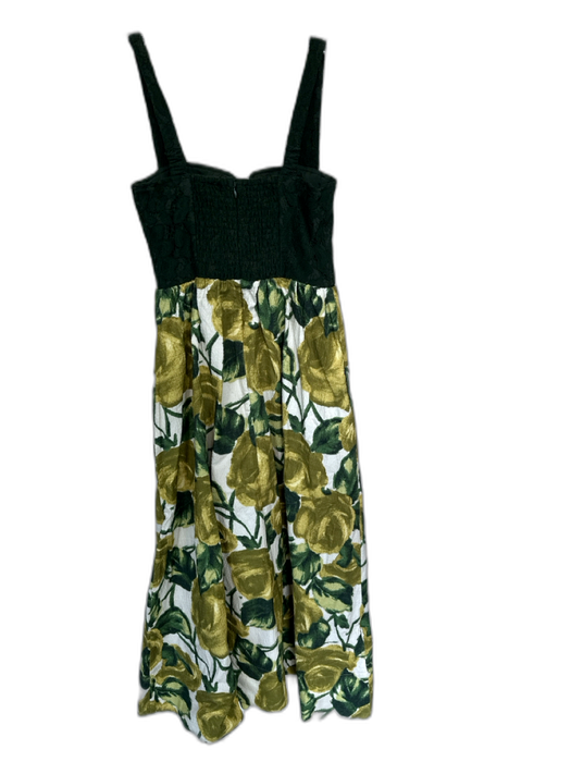 Tuckernuck Size 2 Green & Cream Cotton Blend Lace Detail Flowers Underwire Dress Green & Cream / 2