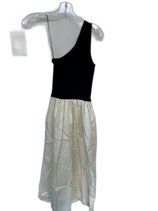 Rails Size XS Black & Cream Cotton Blend One Shoulder Color Block Maxi Dress Black & Cream / XS
