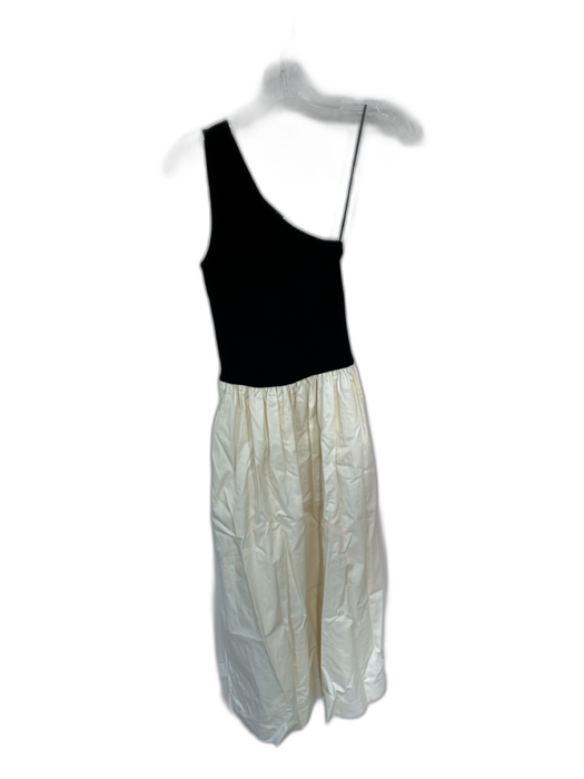 Rails Size XS Black & Cream Cotton Blend One Shoulder Color Block Maxi Dress Black & Cream / XS