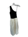 Rails Size XS Black & Cream Cotton Blend One Shoulder Color Block Maxi Dress Black & Cream / XS