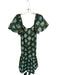 Tuckernuck Size S Green & Blue Cotton Blend Short Balloon Sleeve Print Dress Green & Blue / S