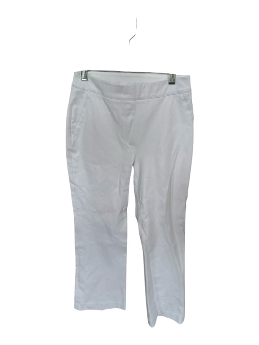 Spanx Size S White Cotton Blend Elastic Waist Bootcut Cropped Pants White / S