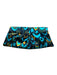 Lauren Merkin Black & Multi Silk Magnetic Closure gold interior Clutch Black & Multi