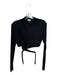 Alix NYC Size L Black Modal Wrap Cropped Long Sleeve High Neck Top Black / L
