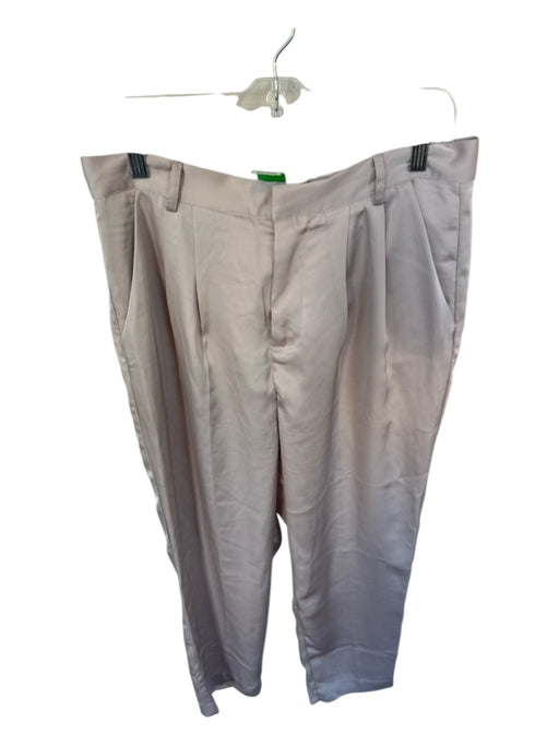 Jason Wu Size XL Light Gray Polyester Blend High Waist Trouser Pants Light Gray / XL