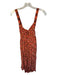 Free People Size S orange & maroon Viscose Sleeveless Rouched Maxi Dress orange & maroon / S