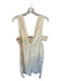 Pilcro Size L Cream Cotton Stitching Sleeveless Keyhole Midi Dress Cream / L