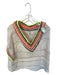 Daily Practice Size XS/S Cream & Neon Multi Cotton Cap Sleeve Knit Sweater Cream & Neon Multi / XS/S