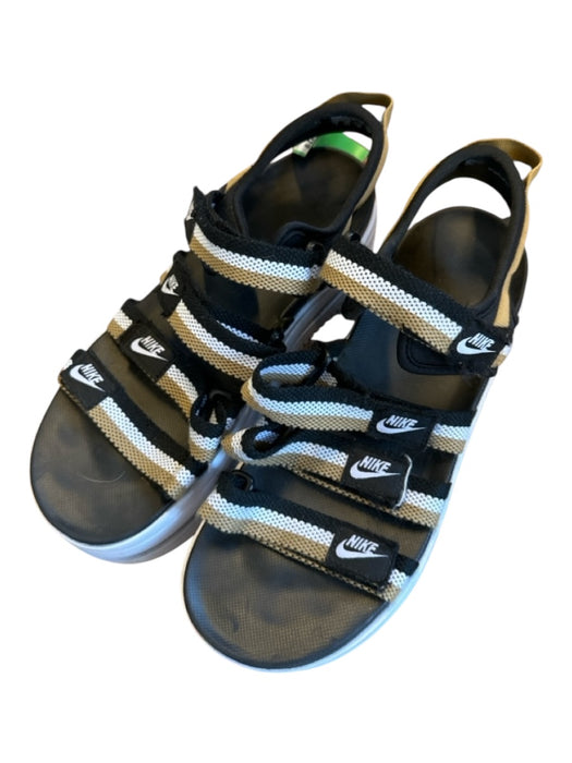 Nike Shoe Size 8 Black & Tan Canvas Platform Velcro Athletic Sandals Black & Tan / 8