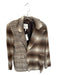 Avec Les Filles Size M Tan & White Polyester Blend Houndstooth Collar Jacket Tan & White / M