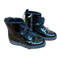 Prada Shoe Size 38 Black Patent Leather Side Zip lace up Combat Boots Black / 38
