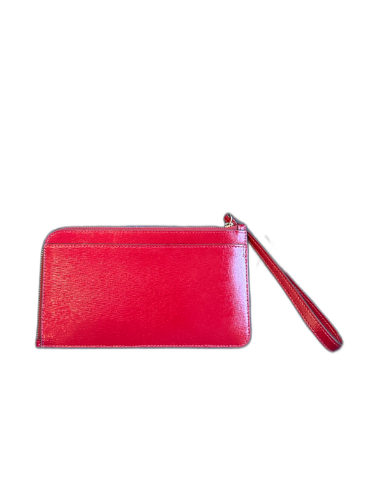 Kate Spade Red Leather Zip Around Wristlet Wallets Red