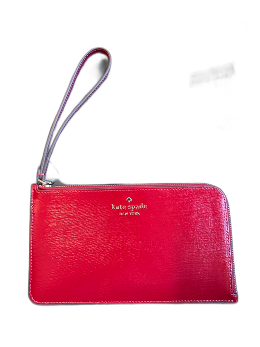 Kate Spade Red Leather Zip Around Wristlet Wallets Red