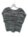 Stitches & Stripes Size M Black & White Cotton Cap Sleeve Loose Knit Top Black & White / M