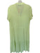 Rag & Bone Size L Lime Green Viscose Blend Short Sleeve Crinkle Buttons Dress Lime Green / L