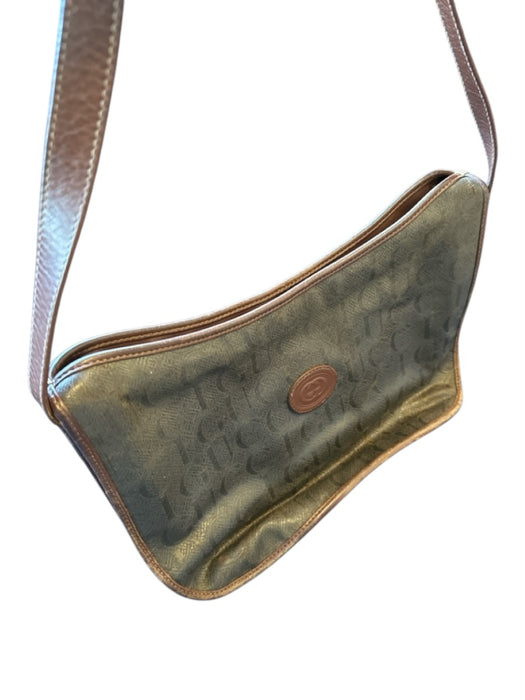 Gucci Brown Leather Logo Shoulder Strap Zip closure Bag Brown / S