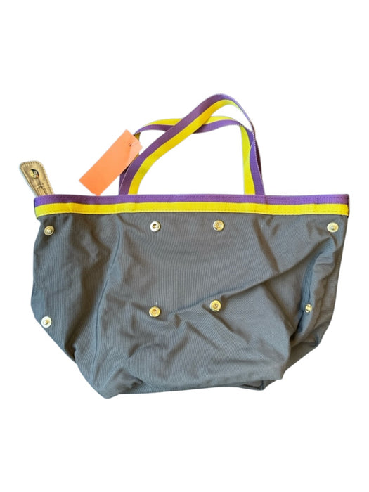 Kate Spade Brown & Purple Nylon Top Handles Zip Close Tote Bag Brown & Purple / S