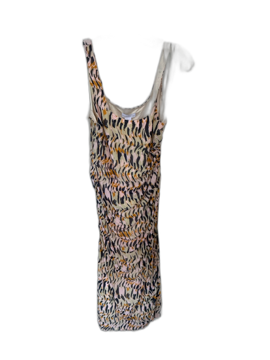 House of Harlow Size L Pink Navy Orange Polyester Maxi Scoop Neck Dress Pink Navy Orange / L